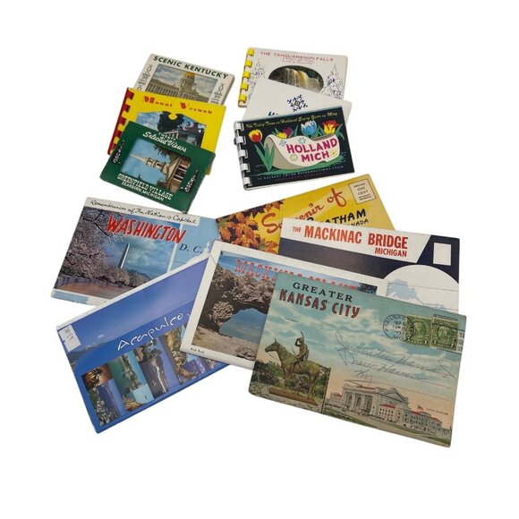 Travel Postcard Booklets Souvenirs Books Mini Lot of 6 Vintage Assorted USA - Picture 3 of 6
